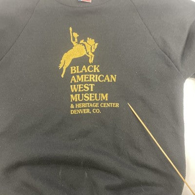 Vintage Black American West Museum Heritage Sweatshirt Crewneck Size Medium