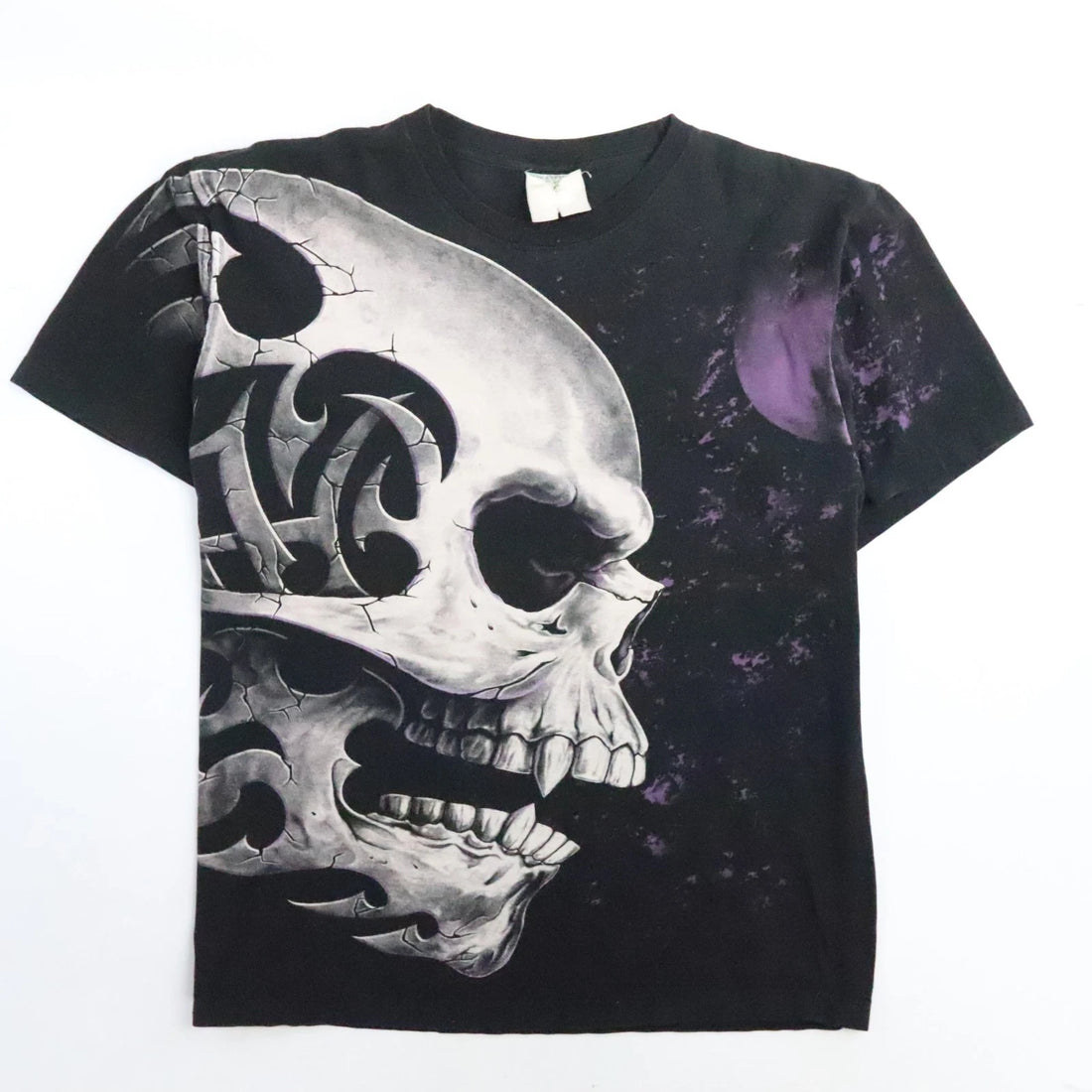 Vintage Skull T-Shirt Size XL All Over Print