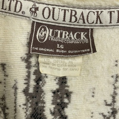 Vintage Outback Grizzly Bear Fleece Jacket Size Large Nature