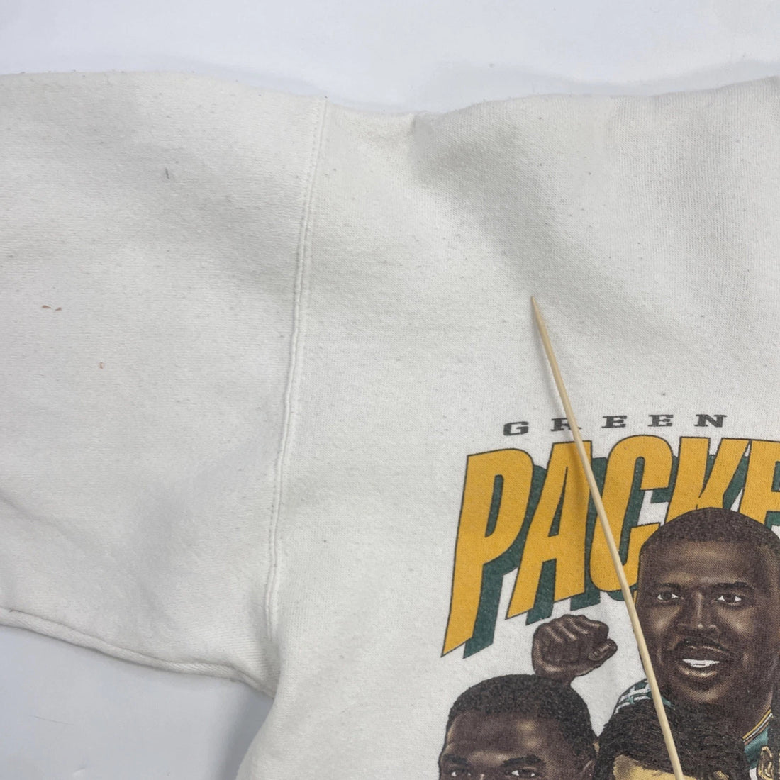 Vintage Packers Patriots Super Bowl XXXI Caricature Sweatshirt Large 1997 NFL