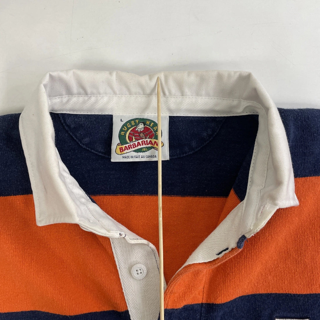 Vintage Illinois Fighting Illini Barbarian Rugby Shirt Size Large Striped NCAA