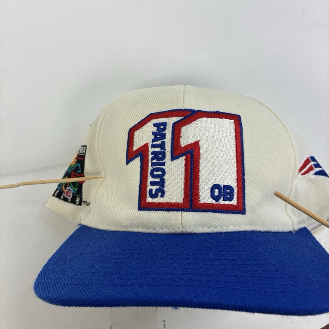 Vintage New England Patriots Drew Bledsoe AJD Wool Snapback Cap Hat OSFA NFL