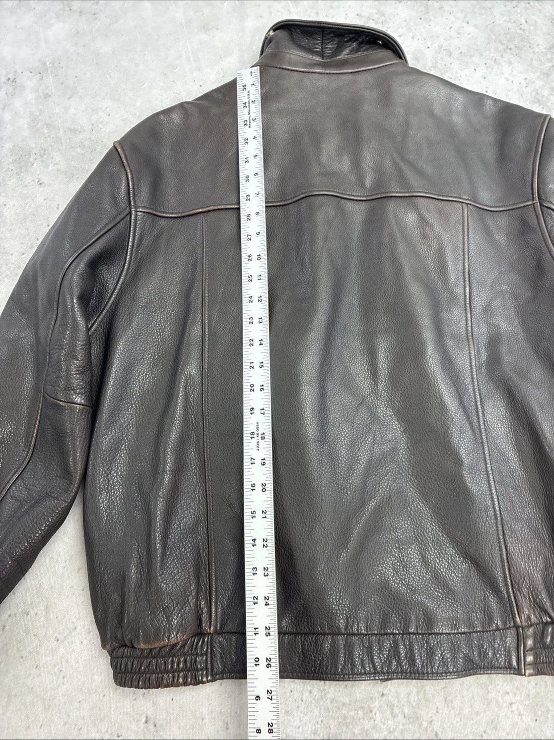 Vintage Leather Bomber Jacket Size Medium