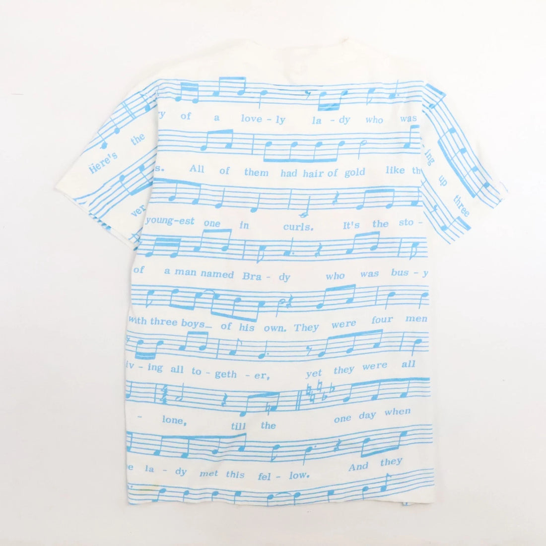 Vintage Brady Bunch Music T-Shirt Size Large All Over Print 90s