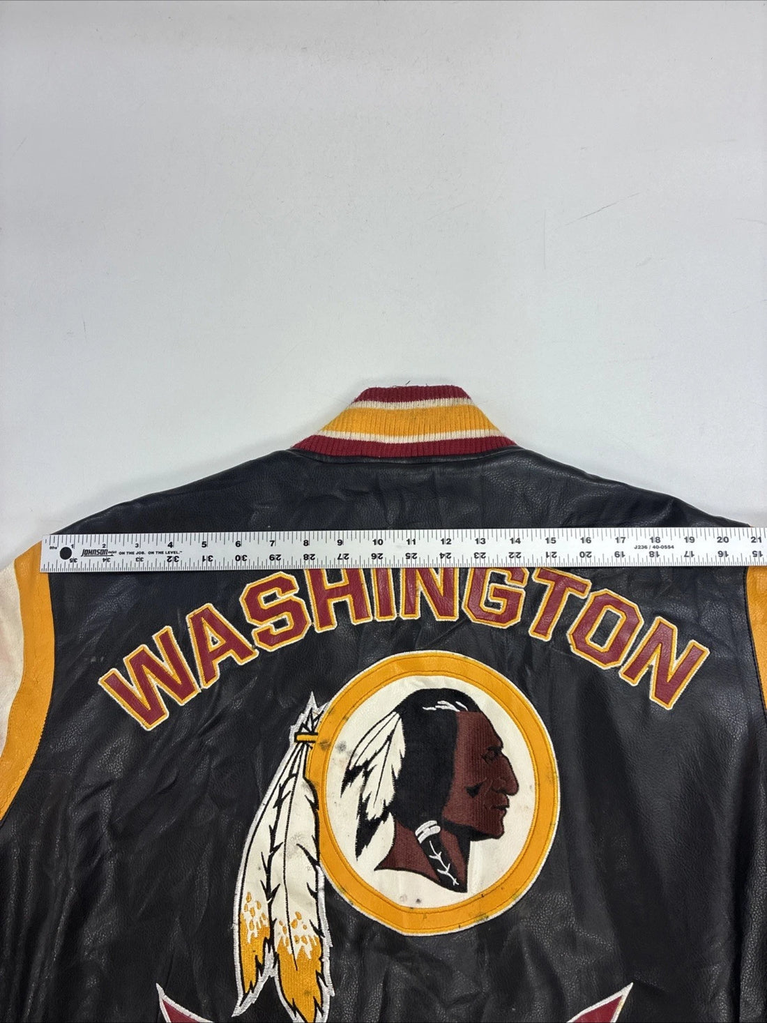 Washington Redskins Faux Leather Varsity Jacket XL NFL