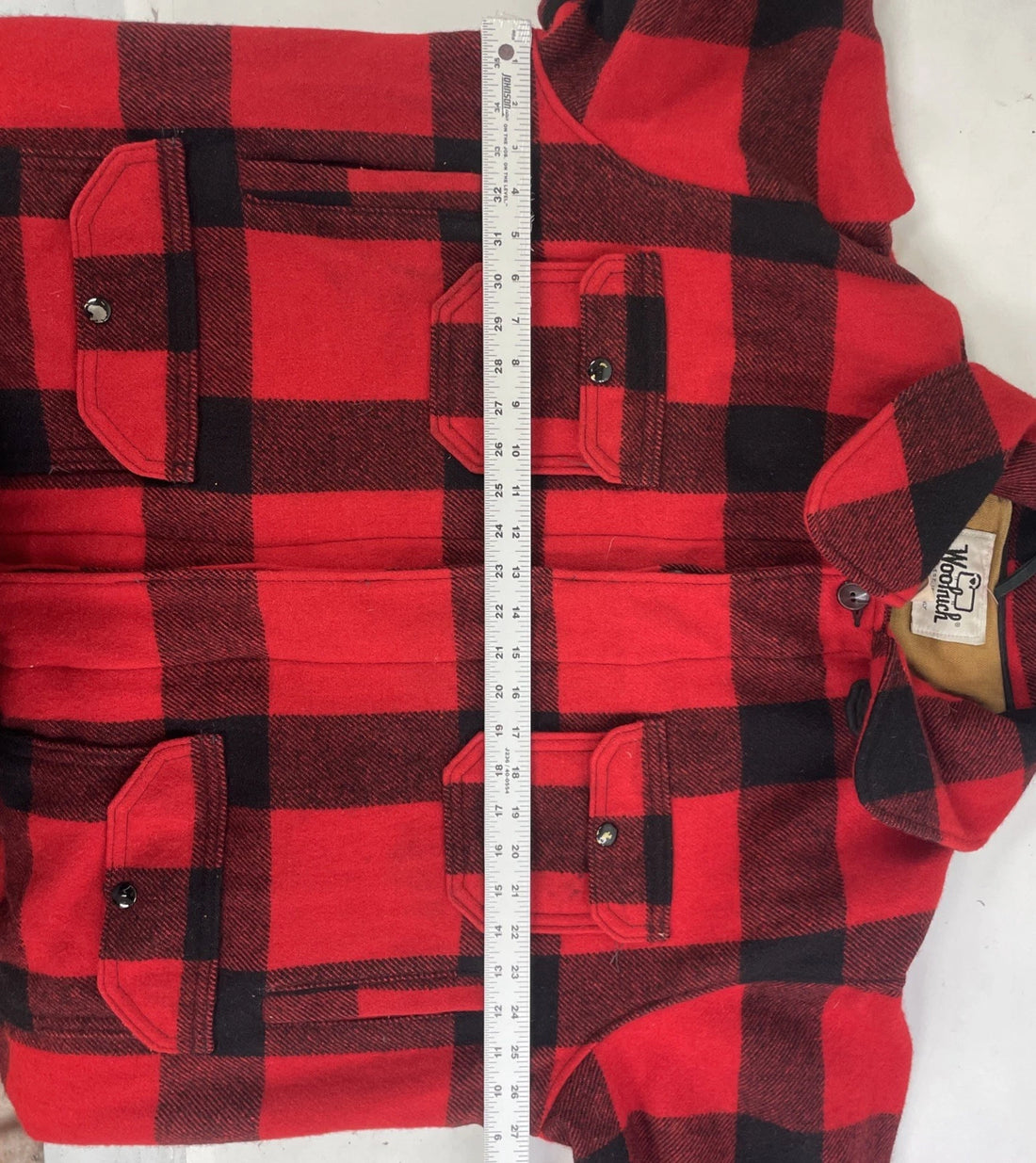 Vintage Woolrich Wool Mackinaw Hunting Coat Jacket Size 48 Buffalo Plaid