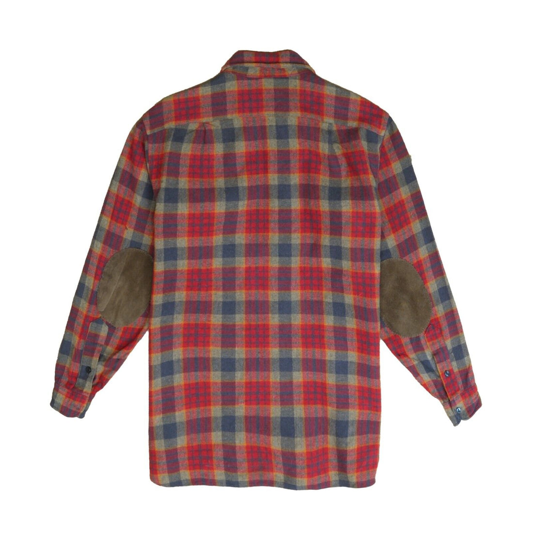 Vintage Pendleton Plaid Wool Button Up Field Shirt Size 17 Red 90s