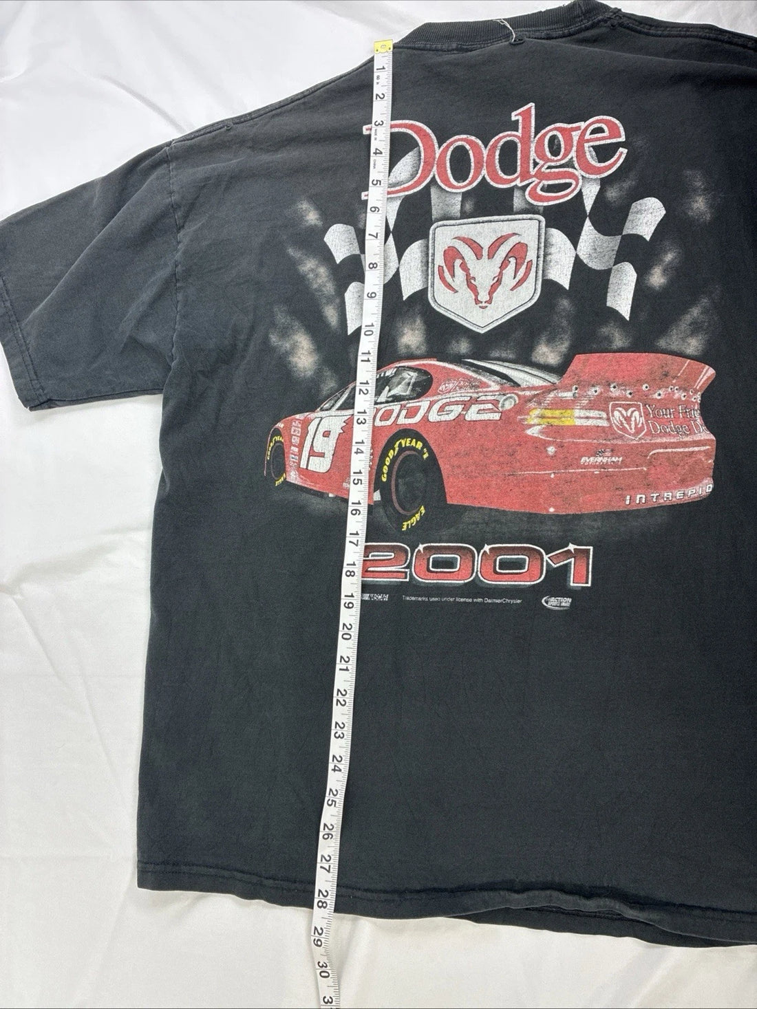 Vintage Let The Race Begin Dodge T-Shirt Size Large 2001 NASCAR