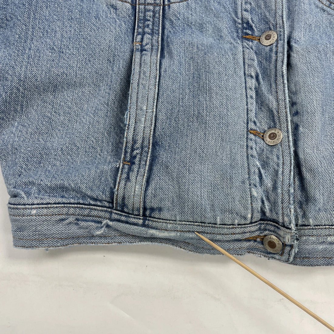 Vintage Banana Republic Denim Trucker Jacket Size Medium Plaid Lined