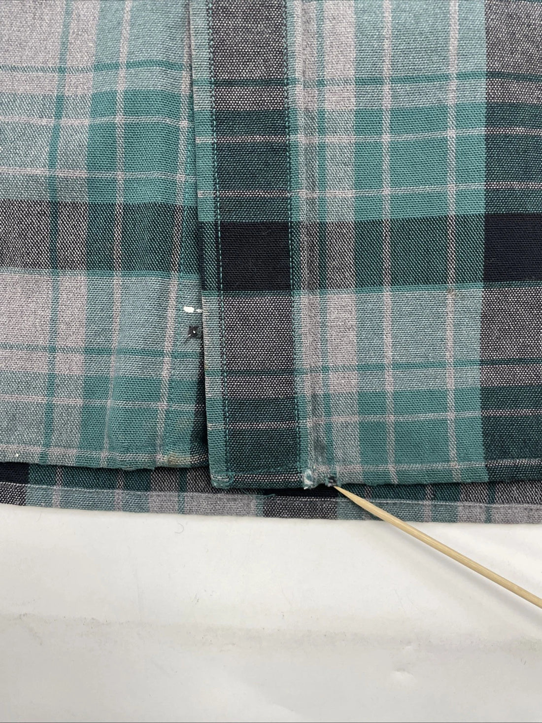 L.L. Bean Button Up Shirt Size Large Green Plaid