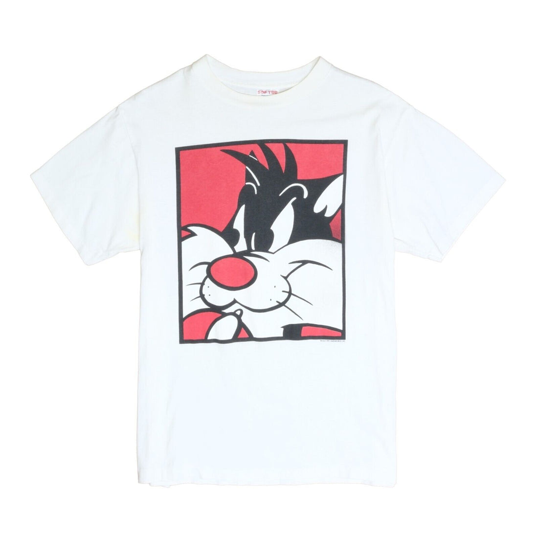 Vintage Sylvester Looney Tunes T-Shirt Size Large Warner Bros 1991 90s