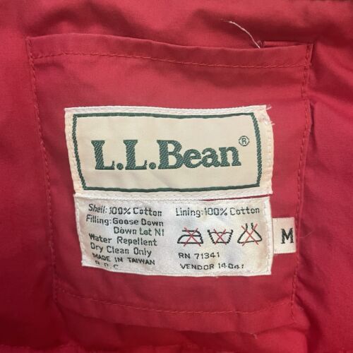 Vintage L.L. Bean Bomber Jacket Size Medium Green Insulated