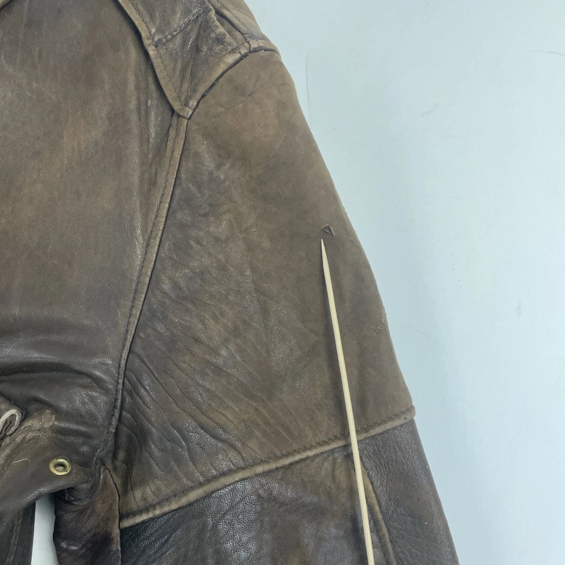 Vintage Schott NYC Leather Bomber Jacket Size 44 Brown