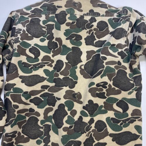 Vintage Cabela's Duck Camo Button Up Shirt Size Medium Camouflage