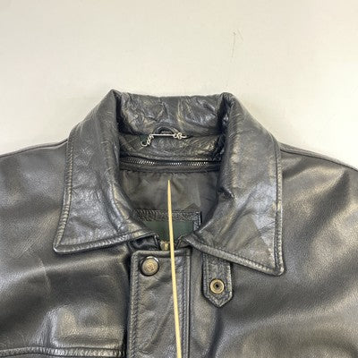 Vintage Danier Leather Coat Jacket Size Medium Black