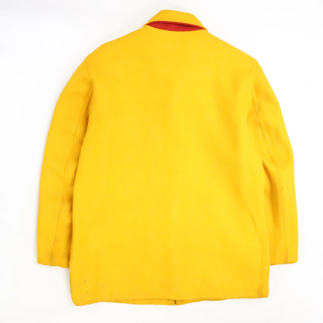 Vintage Football Wool Letterman Varsity Coat Jacket Size 40 Yellow