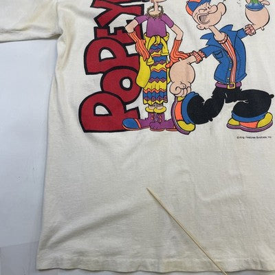 Vintage Popeye T-Shirt Size XL Double Sided 90s