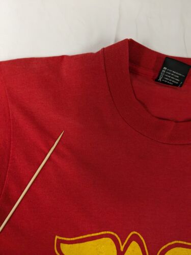 Vintage On The Ragz Tour T-Shirt Size Medium Red 1987 80s
