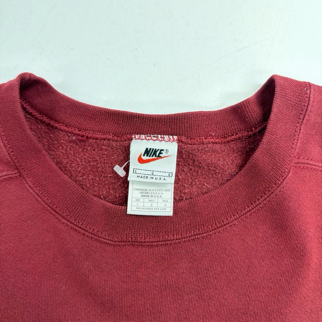 Vintage Nike Sweatshirt Size Large Red Embroidered Swoosh