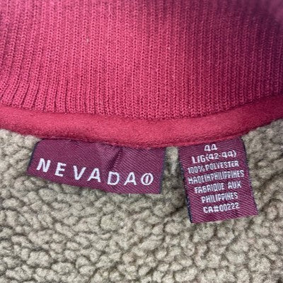 Nevada Fleece Vest Jacket Size 44 Red Sherpa Lined