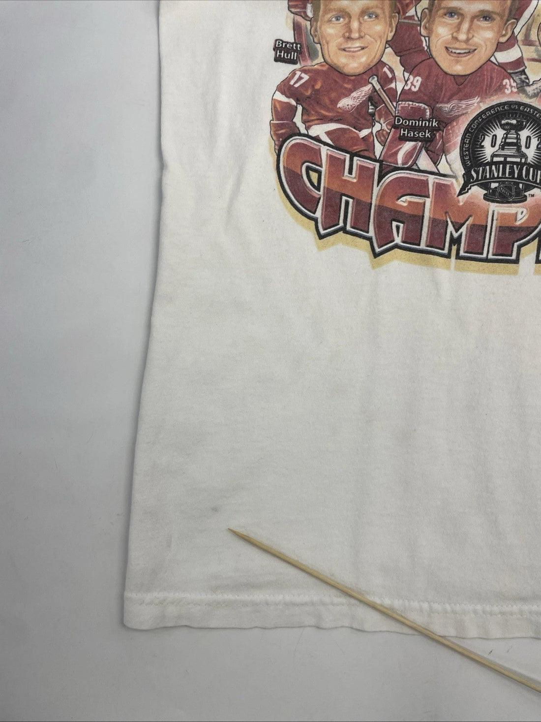 Vintage Detroit Red Wings Stanley Cup Champs Caricature T-Shirt Size Large NHL