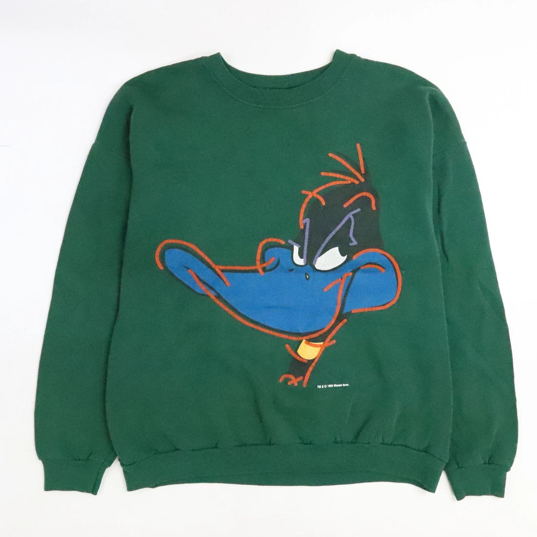 Vintage Daffy Duck Crewneck Sweatshirt Size XL Double Sided 90s