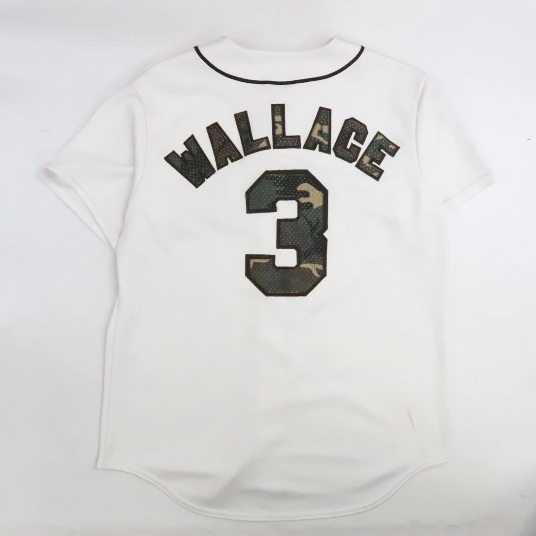 Vintage Detroit Pistons Ben Wallace Camo Majestic Baseball Jersey Size Large NBA