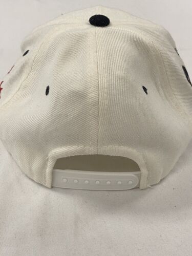 Vintage Softball Canada Umpire AJM Snapback Hat OSFA White Wrap Around 90s