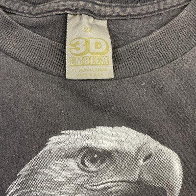 Vintage Harley Davidson Motorcycles 3D Emblem Eagle T-Shirt 2XL 1991 90s