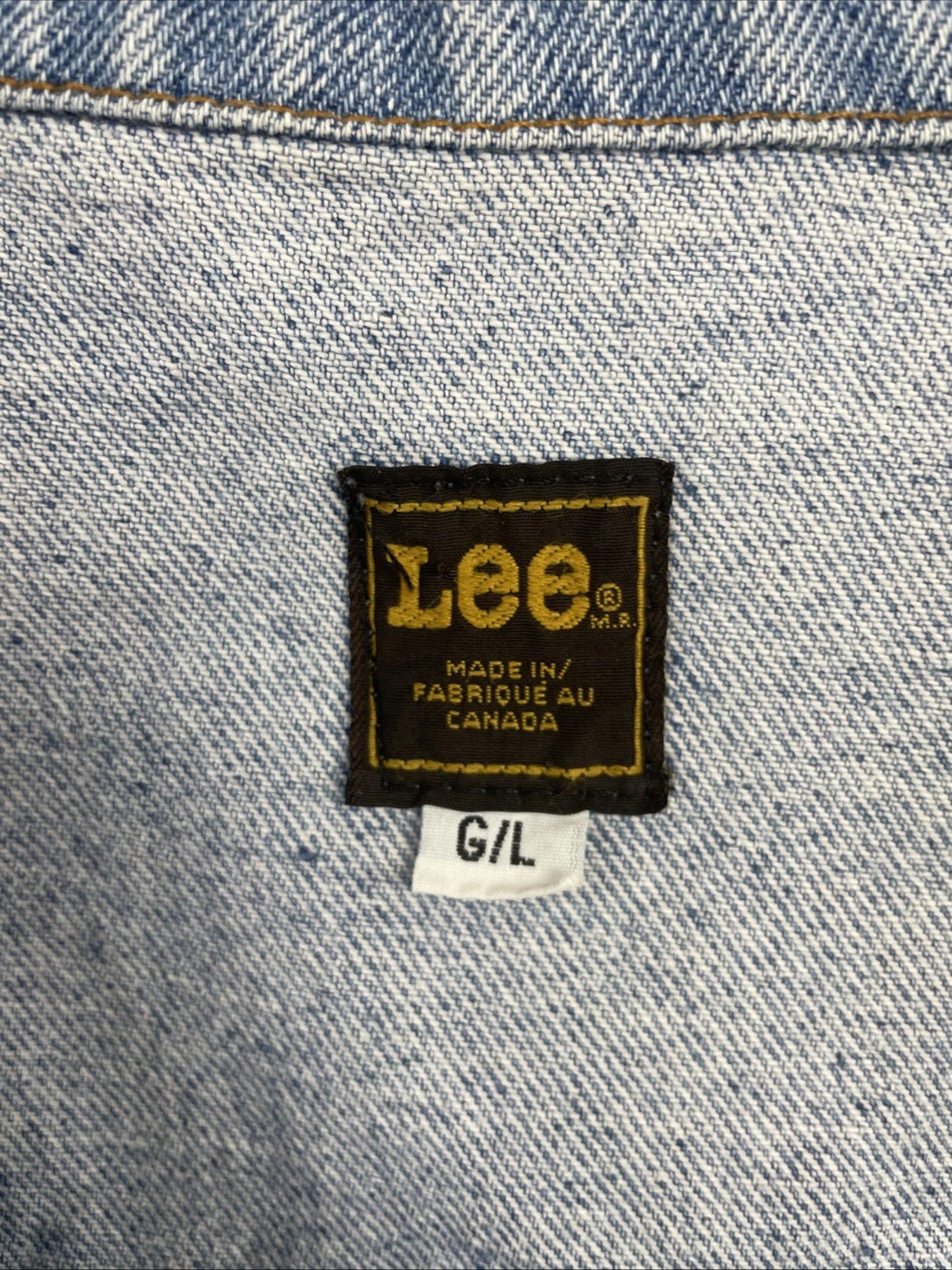 Vintage Lee Denim Vest Jacket Size Large