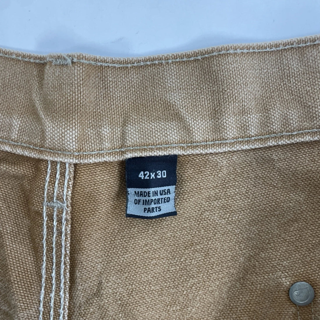 Carhartt Canvas Carpenter Double Knee Work Pants Size 42 X 30 Brown
