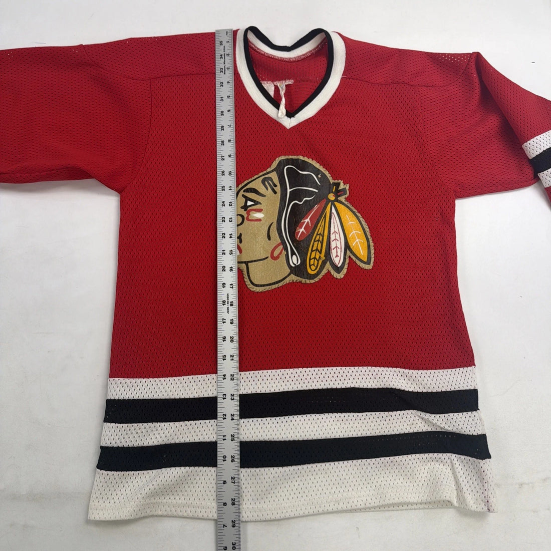 Vintage Chicago Blackhawks Mesh Hockey Jersey Size Small NHL