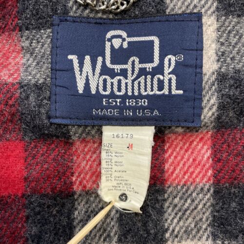 Vintage Woolrich Wool Bomber Jacket Size Medium Gray