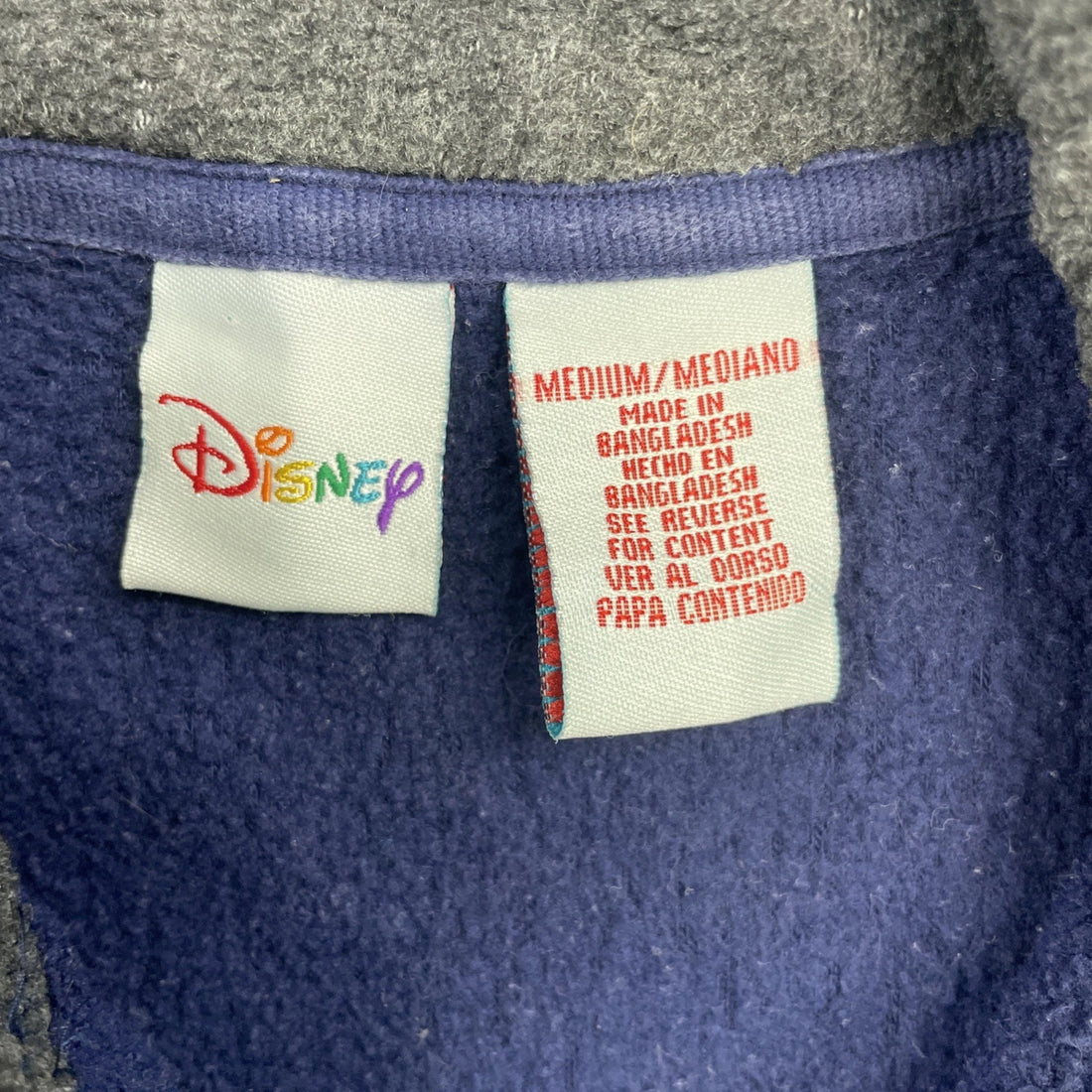 Vintage Mickey Mouse Disney Pullover Fleece Jacket Size Medium