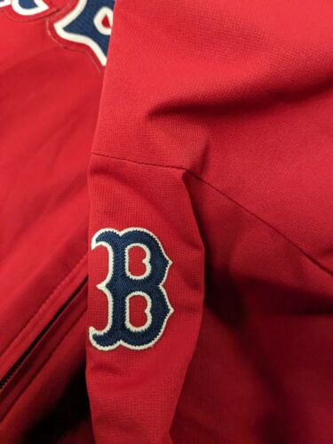 Boston Red Sox Majestic Dugout Jacket Size Large Red MLB