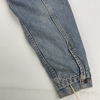 Vintage Levi Strauss & Co. Denim Trucker Jacket Size XL Plaid Lined 70518-0350