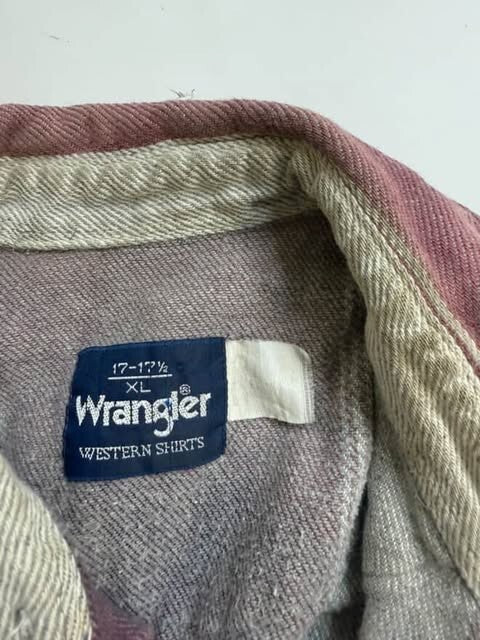 Vintage Wrangler Western Pearl Snap Shirt Size XL
