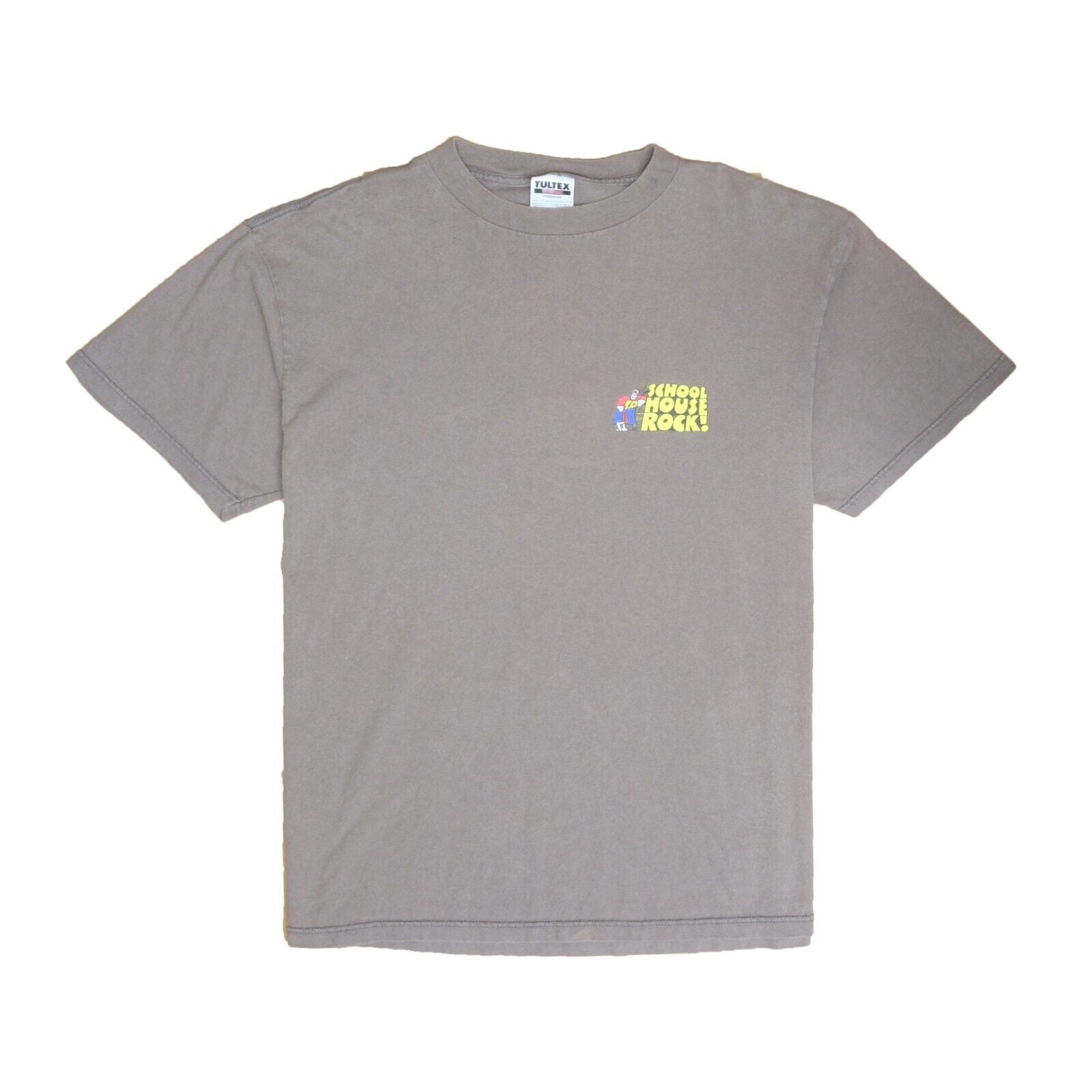 Vintage School House Rock Conjunction Junction T-Shirt Size XL Brown 90s