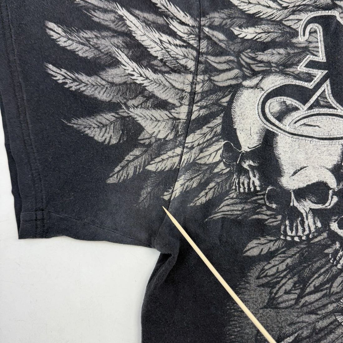 Xzavier Skull Cross T-Shirt Size 2XL All Over Print Y2K Style
