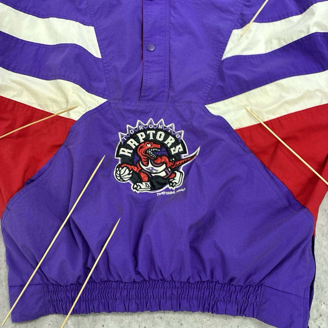 Toronto Raptors Starter Windbreaker Light Jacket Size XL 90s NBA