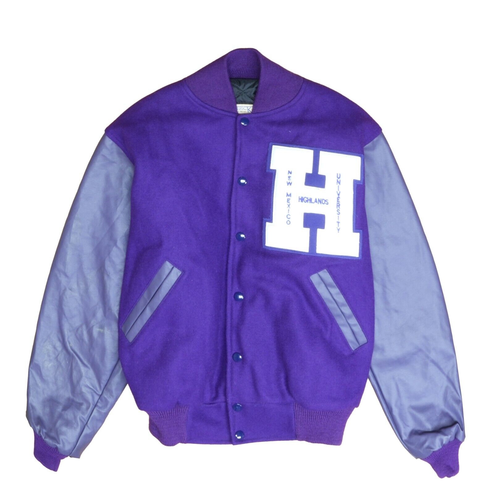 Vintage New Mexico University Letterman Wool Leather Varsity