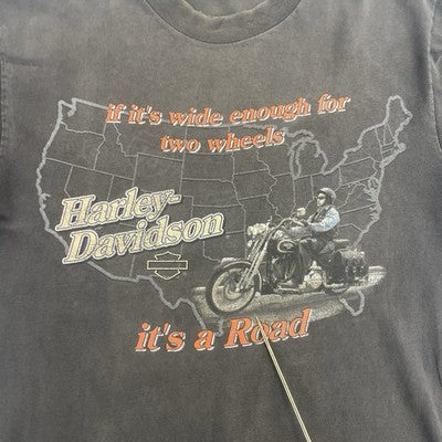 Vintage Harley Davidson Motorcycles All Roads Lead To T-Shirt Medium