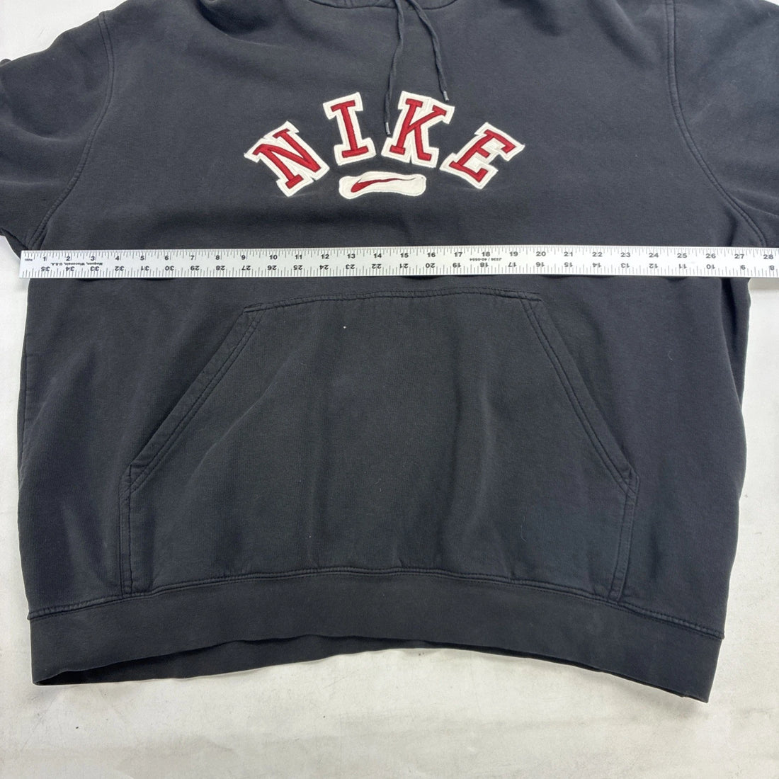 Vintage Nike Spell Out Sweatshirt Hoodie Size 2XL Black