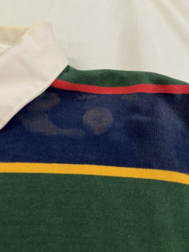 Vintage Queen's University Barbarian Rugby Shirt Size XL Multicolor Striped