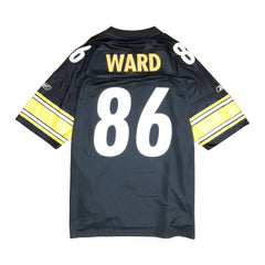 2008-11 PITTSBURGH STEELERS WARD #86 REEBOK ON FIELD JERSEY (HOME