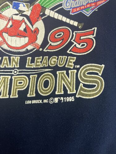 Vintage Cleveland Indians World Series Sweatshirt Large 1995 90s MLB