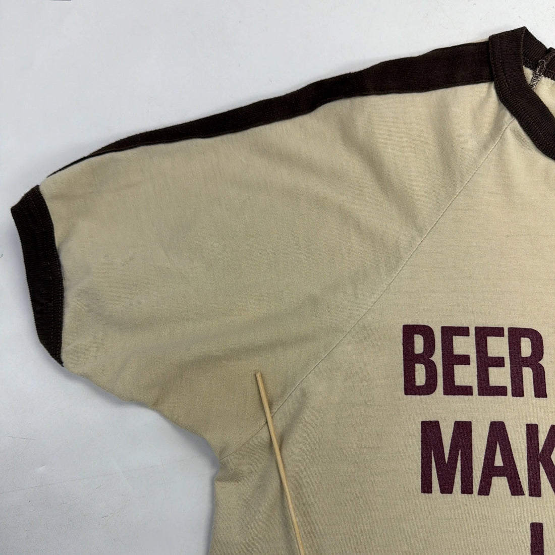 Vintage Beer Drinkers Make Better Lovers Ringer T-Shirt Size XL Parody 80s