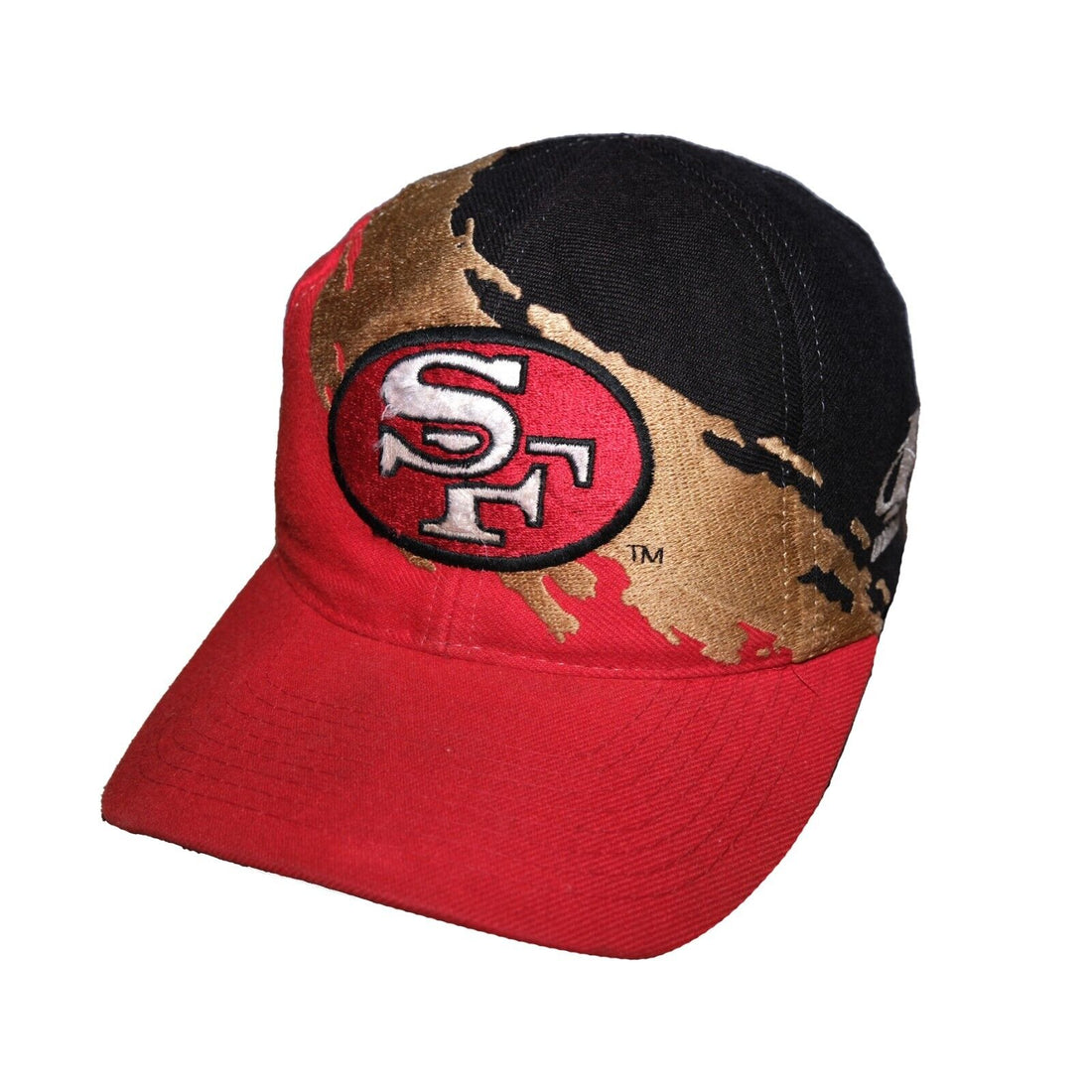 Vintage 90s Eastport NFL SAN FRANCISCO 49ers All Over Snapback Hat Cap  Script