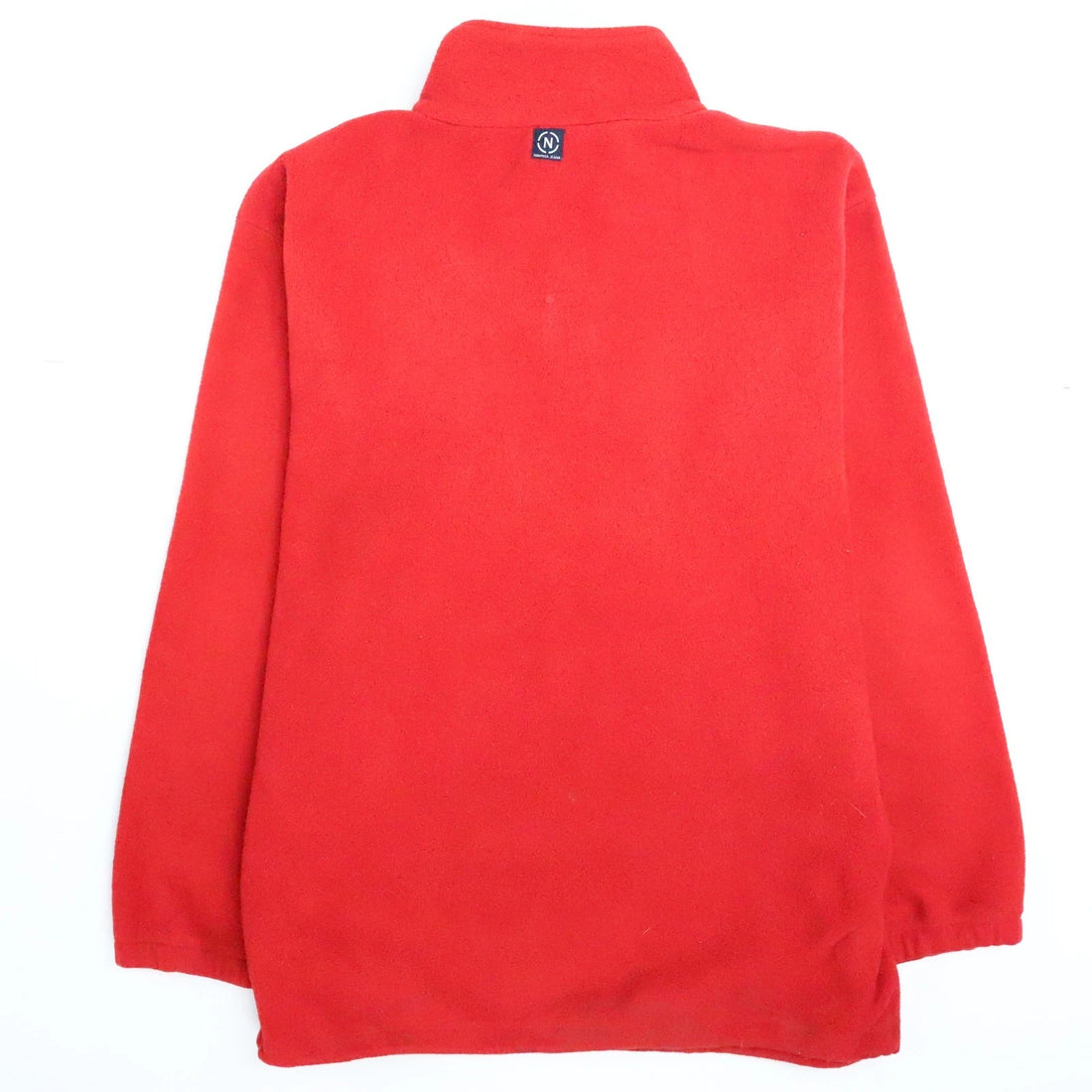 Vintage Nautica Jeans 1/4 Zip Pullover Fleece Jacket Size Large Red