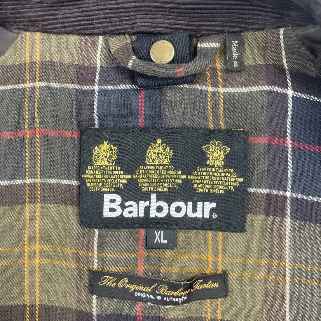 Barbour Wax Ashby Coat Jacket Size XL